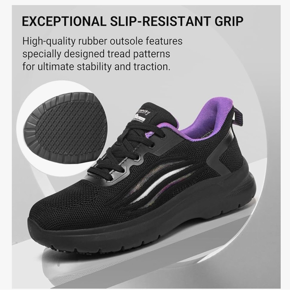 Treesky Non Slip Work Shoes for Women - Ultra Lightweight Slip Resistant Sneaker